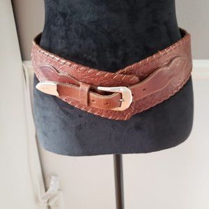 VINTAGE BRIGHTON WOMEN'S LEATHER WRAP BELT